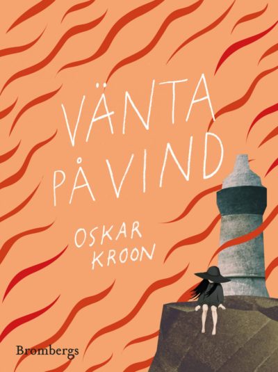 Oranget bokomslag med en fyr